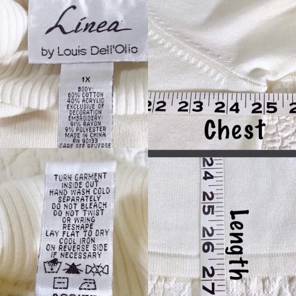 Linea by Louis Dell’Olio Embroidery Sweate… - Picture 3 of 6